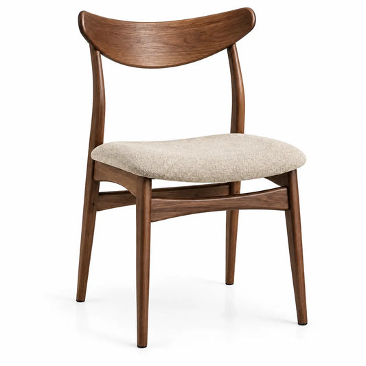 Silla con respaldo con patas elevadas, beige y marrón - portabletableco